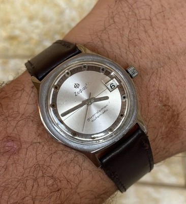 1960'S VINTAGE ZODIAC GUARDSMAN AUTOMATIC WATCH 21 JEWELS CAL 72B 35MM MEN GENTS