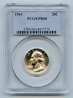 1964 Proof Washington Silver Quarter 25c PCGS PR68