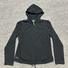 L-RL Lauren Ralph Lauren Active Jacket Womens Size Small Black Full Zip Stretch