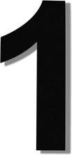 Cobata Modern House Numbers-10 Inch High Stainless Steel 1, 10 Black 