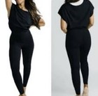 Zyia Active Women's Black Soho Jumpsuit Short Sleeve One Piece Full Length XXXL — photo 1