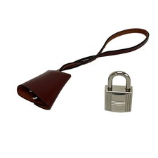 HERMES Cadena Padlock Clochette Set Silver Metal Bag Charm Pre-owned
