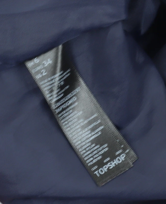 Mono de terciopelo azul para mujer Topshop talla 6 Foto 3 de 4