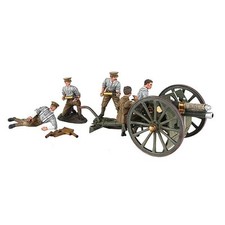 W. Britain - WWI 1914 British 13 Pound Gun RHA with Five Man Crew #23078