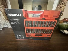 NEIKO 02431A 3/8” Drive SAE and Metric Deep Impact Socket Set | 21 Pieces | S...