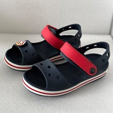 Crocs Crocband Cruiser Sandals Little Kids Children's Size 11C Blue w/ 1 charm