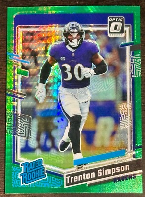 Trenton Simpson 2023 Donruss Optic GREEN VELOCITY RATED ROOKIE #209