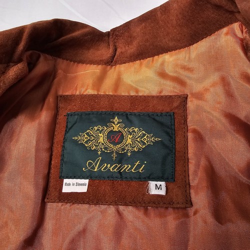 Vintage Avanti Burnt Orange Leopard Print Pig Suede Jacket Womens Size Medium - Picture 5 of 20