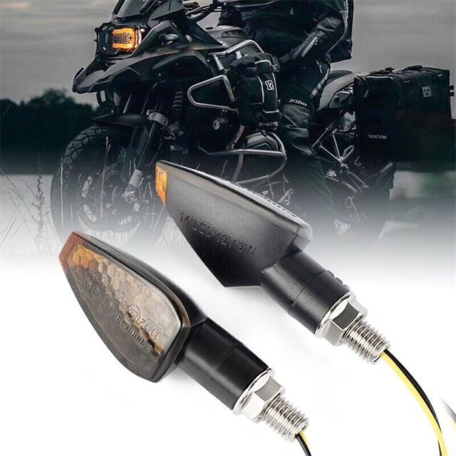 4X Motorcycle Indicators Amber LED Turn Signal Light Universal Blinkers Lamp 12V YB11847
