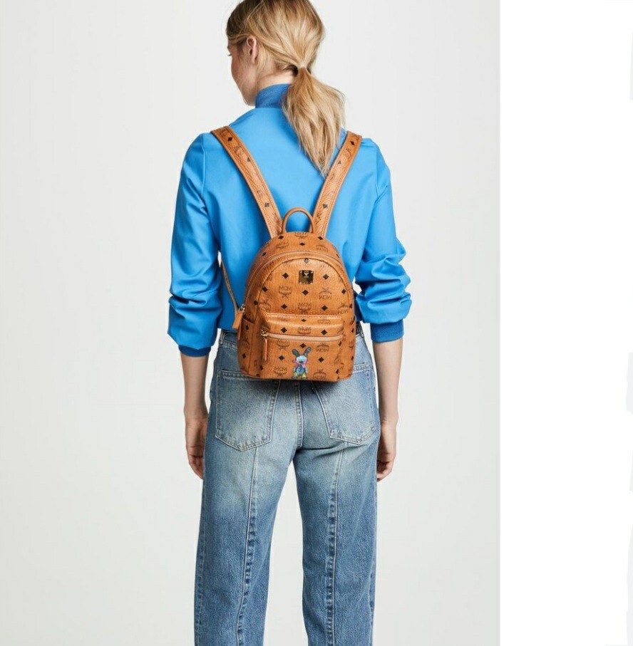 MCM Mini Classic Rabbit Backpack Visetos Cognac NWT | eBay display picture 3