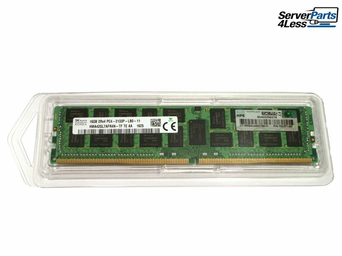 752371-081 HPE 16GB DDR4 2RX4 PC4-2133 REG RAM Memory 774173-001