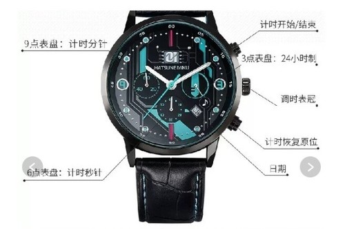 Miku Hatsune VOCALOID VOCALOID VOCALOID Watch Watch Type M - Picture 3 of 3