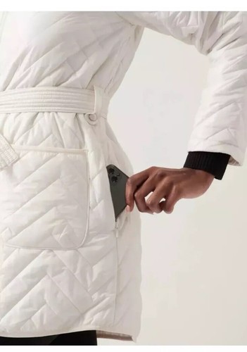 ATHLETA Mendocino Coat Women's Size 1X Off White 860082 - Picture 3 of 7