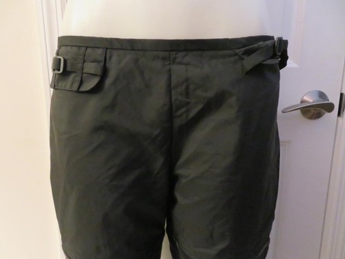 WOMENS BLOOMINGDALE'S BLACK NYLON PANTS W/ SIDE & THIGH ZIPPERS - SIZE EUR 46 - Picture 3 of 9