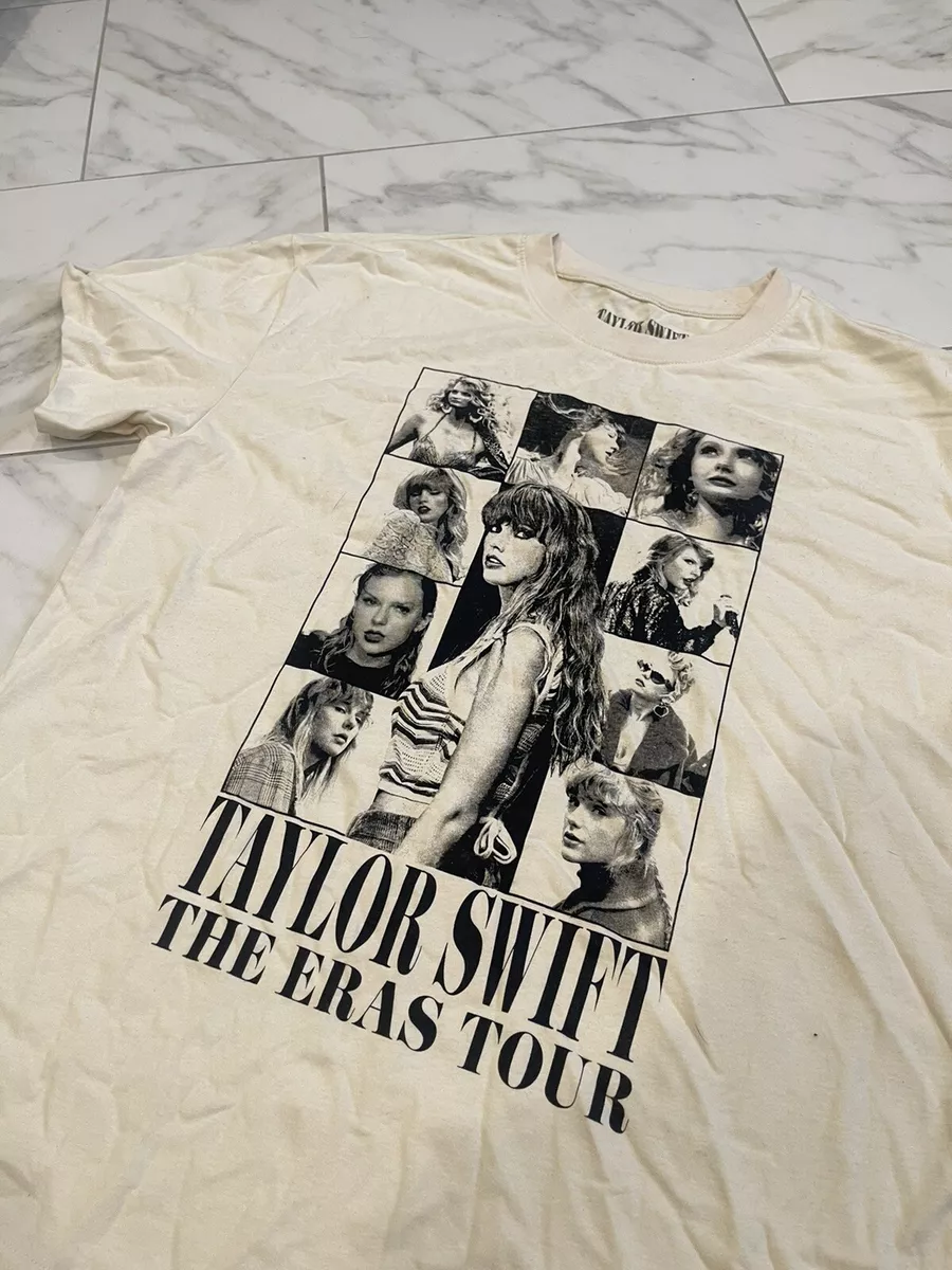 Taylor Swift The Eras Tour T-Shirt Large Cream Beige Official Merch