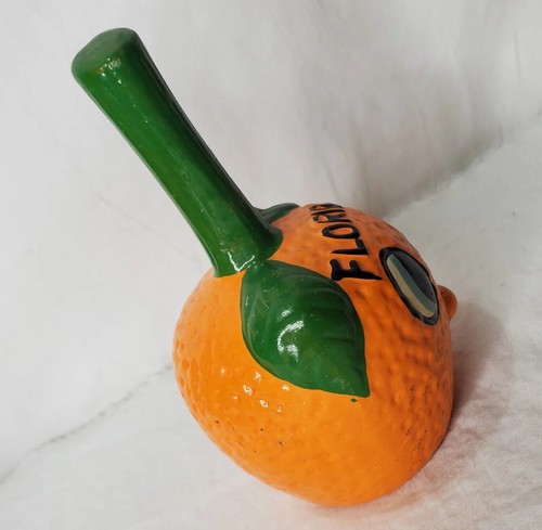 Vintage anthropomorphe Florida orange Keramik Glocke 70er 80er Souvenir Kitsch - Bild 6 von 10