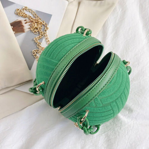 Kette Basketball Tasche Mode Samt Handtaschen Lässig für Teenager Mädchen (Grün) - Bild 4 von 7