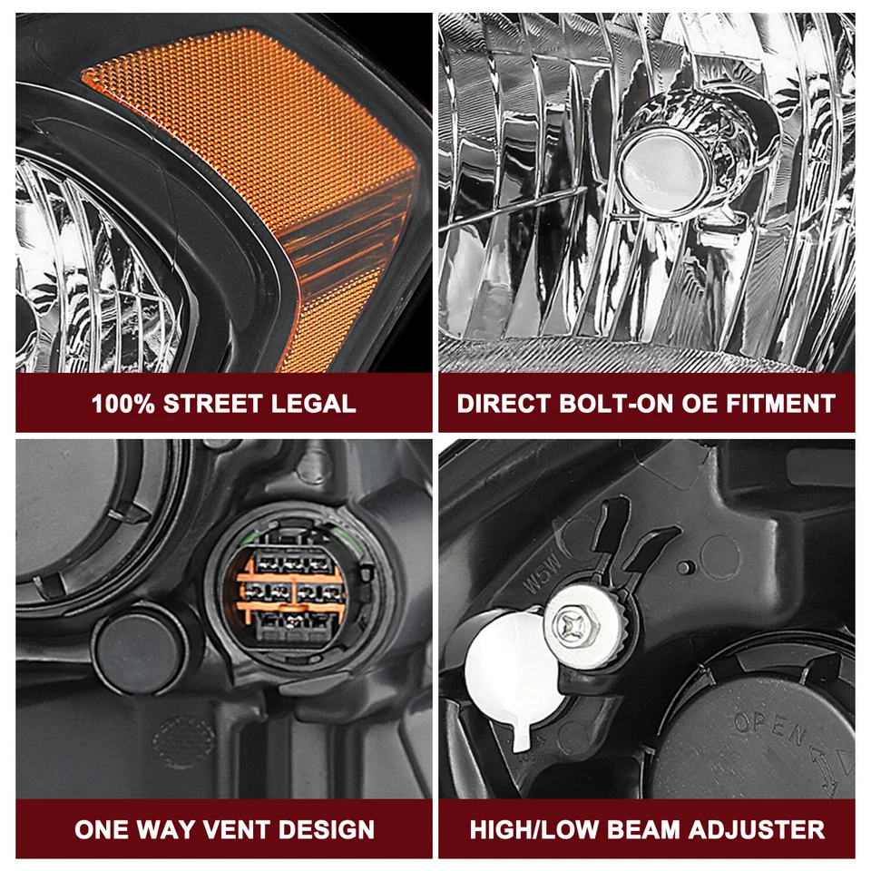 Par de montaje de faros esquineros ámbar carcasa negra KIA Soul 2012 2013 Foto 3 de 4