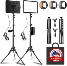 Paquete De 2 Luces Led Para Video, Luces Fotograficas Usb Regulables De 6500 K