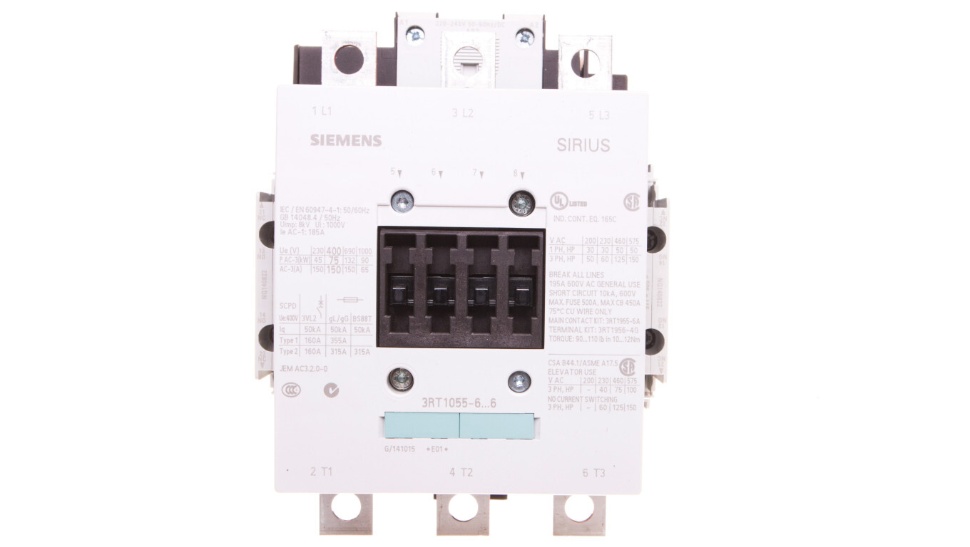 Power contactor 150A 3P 220-240V AC 2Z 2R S6 3RT1055-6AP36 /T2UK