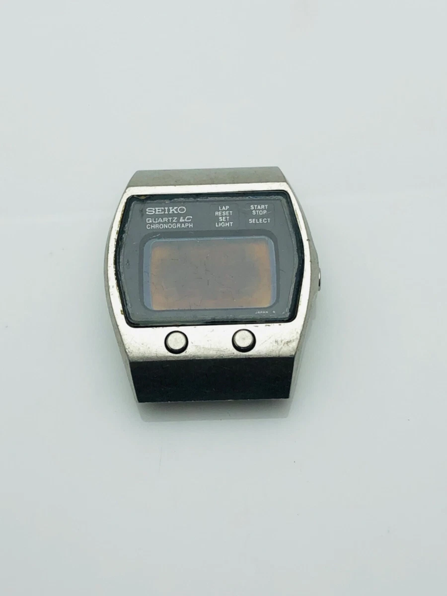RARE VINTAGE SEIKO QUARTZ LC CHRONOGRAPH 0634-5009 MEN WRIST WATCH FOR PARTS.