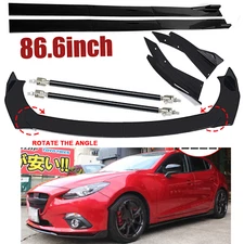 Front Bumper Lip Chin Spoiler Splitter Body Kit+Side Skirt  For Toyota Matrix