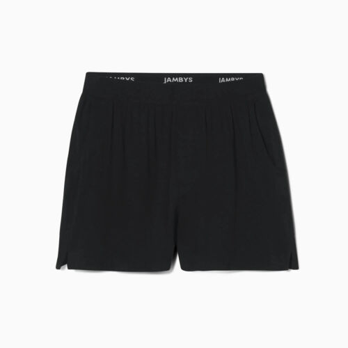 Jambys | House Shorts | Boxers with Pockets | Unisex | Black | Large