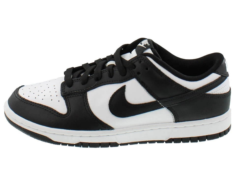 Men's Nike Dunk Low Retro Shoes '80s Color Block Panda Leather, DD1391-100 - Image 4 of 4