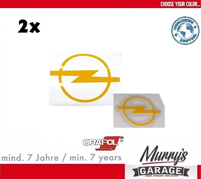 2x Opel Youngtimer Klassik Logo Aufkleber Sticker Decal Autocollat Étiquette