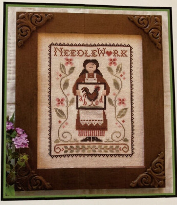 Vtg Rare Little House Needleworks MY NEEDLE'S WORK Cross stitch Chart #54