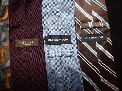 Lote de corbatas de diseñador para hombre toda seda Giorgio Armani Gianfranco Ferre Jones Nueva York - Imagen 6 de 7