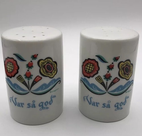 Vintage Swedish BERGGREN Var sa god Salt & Pepper Shakers Home Decor - Picture 3 of 16