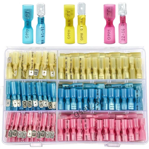 440/200x Wasserdicht Schrumpf Spaten Draht Verbinder Elektrische Crimp Klemmen - Bild 1 von 13