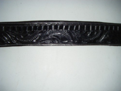 COLT 44/45 2 HOLSTER BELT SIZE 42 BLACK LEATHER - Picture 3 of 8