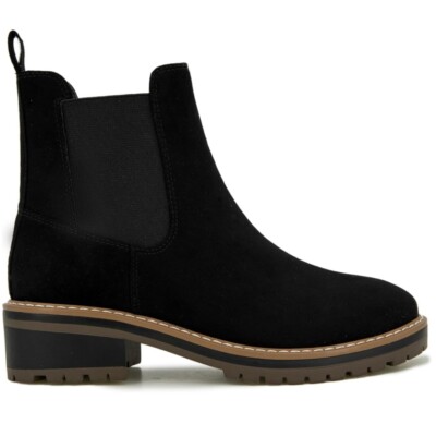 Kensie Women's Kayla Black Suede Ankle Boots PICK YOUR SIZE
