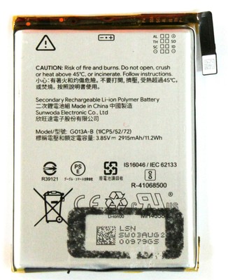 OEM GOOGLE PIXEL 3 G013A REPLACEMENT BATTERY G013A-B 2915mAh 3.85V 11