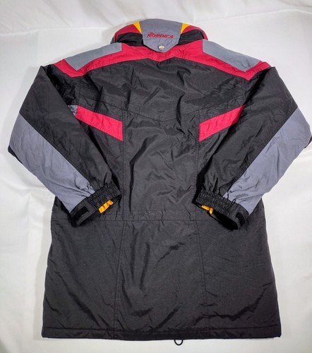 Vtg 1996 Nordica Vertech III Skiing Snowboarding Jacket Mens Sz M Black Gray Red - Picture 7 of 10