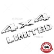 For Jeep Chrome 4X4 Limited Liftgate Emblem Nameplate Badge Mopar Sport