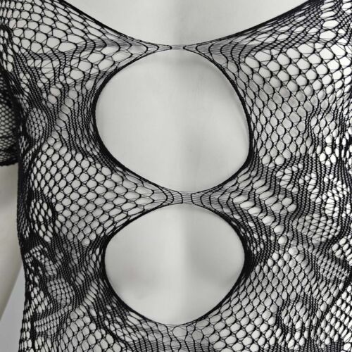 Men Lace Jumpsuit Sexy Corset See-through One-Piece Bodysuit Bra Underwear Sissy - Picture 7 of 10