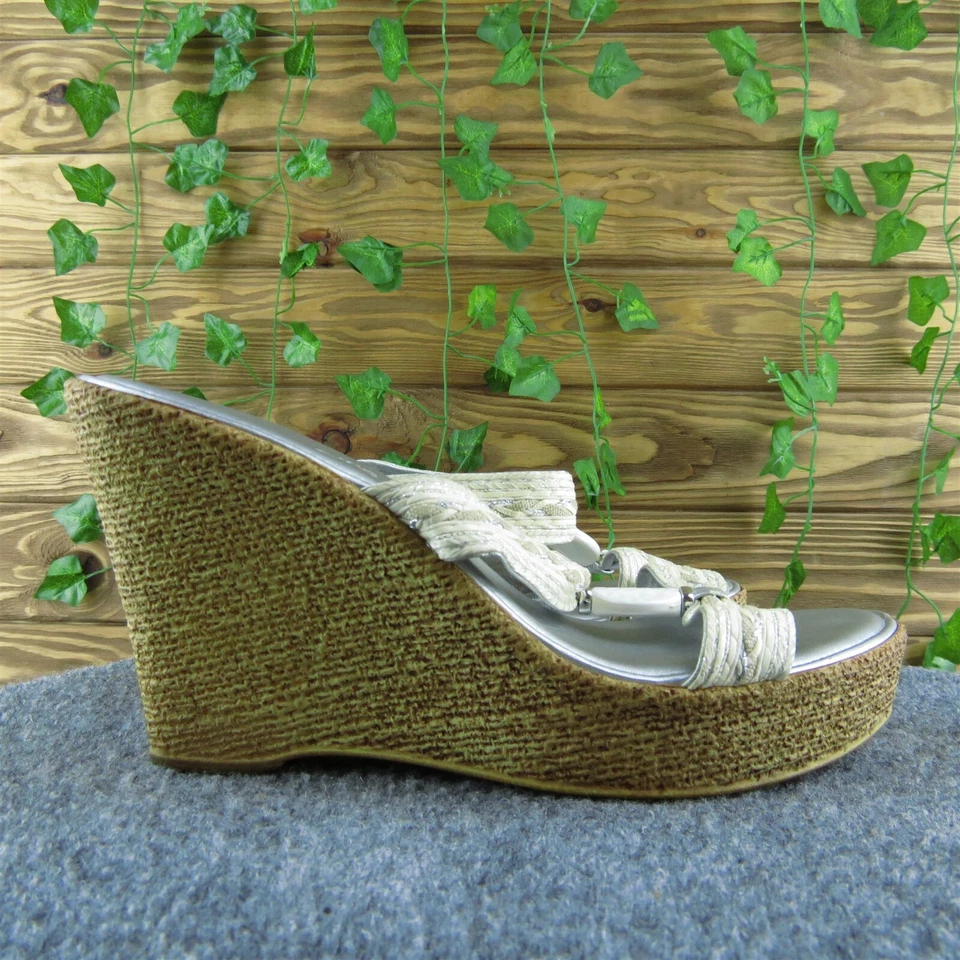 Zapatos sandalia Damiani para mujer plateados sintéticos talla 10 medianos Foto 4 de 4