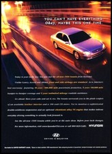 1999 Hyundai Sonata Vintage Advertisement Print Art Car Ad J256
