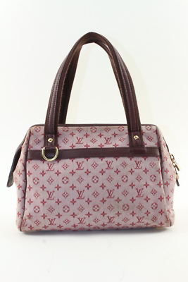 LOUIS VUITTON Monogram Mini Lin Josephine Boston Bag Bordeaux x