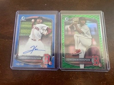 2025 Bowman Draft - Mega Chrome Auto Kyson Witherspoon Blue /150, Green Rep /99