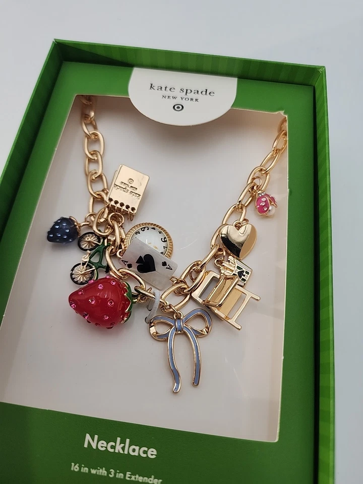 Kate Spade Target X New York Mixed Novelty Chunky Charm Necklace - Image 4 of 4