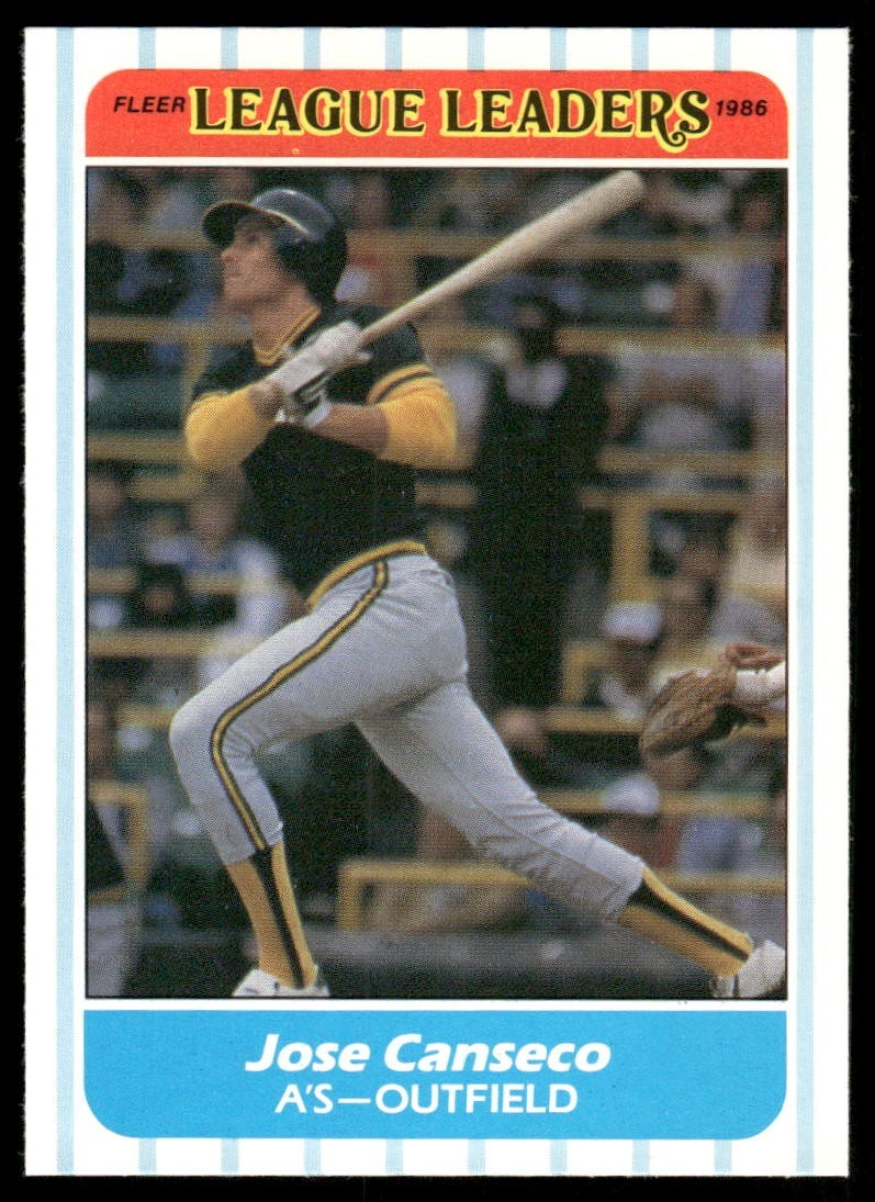 1986 Fleer League Leaders - Jose Canseco #3