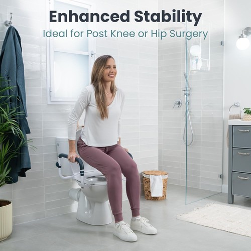 PELEGON Toilet Safety Rails (250lb) - Adjustable Toilet Safety Rails, Toilet ... - Picture 4 of 8