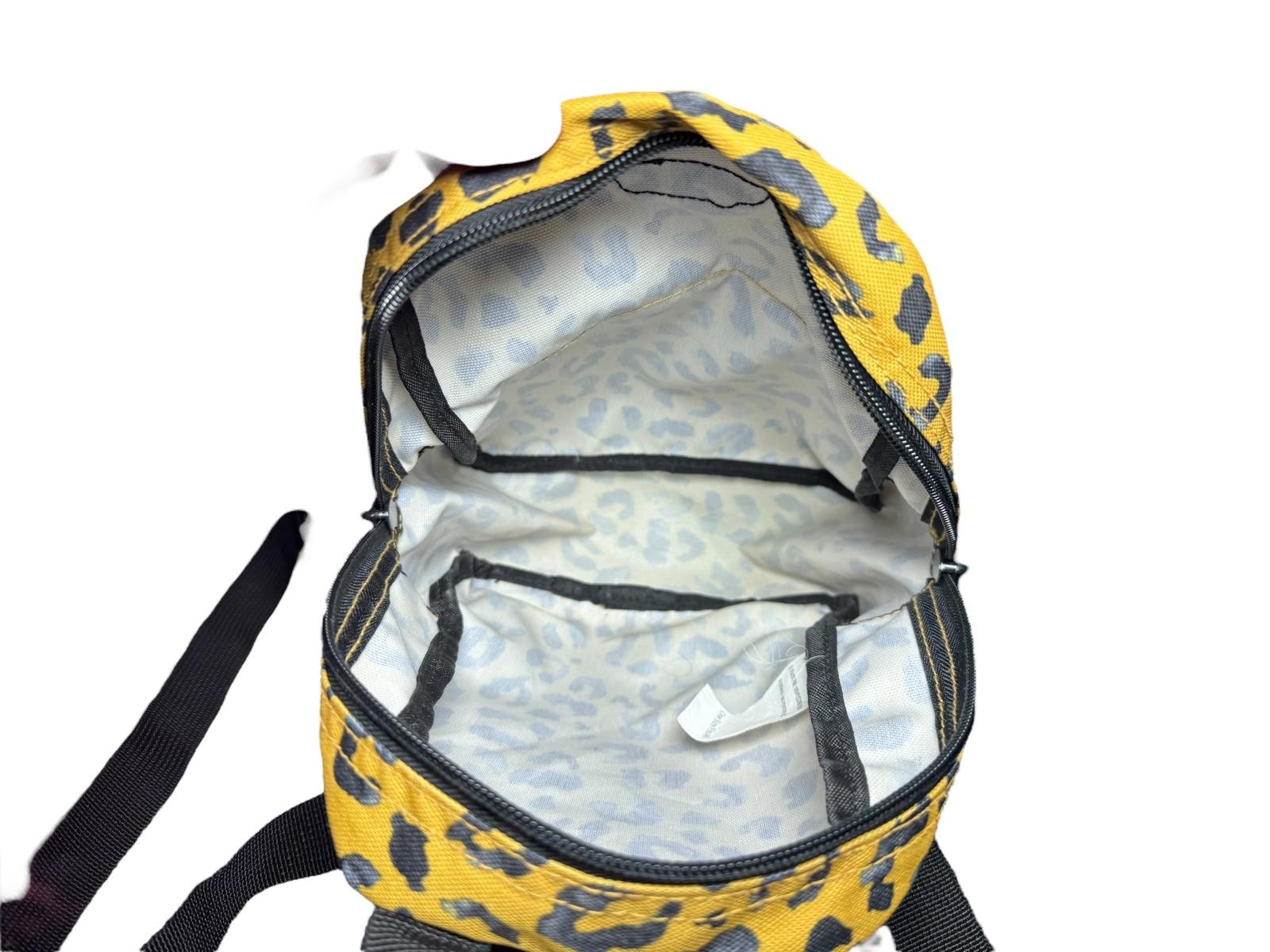 Vans Mini Backpack Leopard Print Yellow Black Sma… - image 4