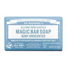 Pure-Castile Soap Bar for Babies Unscented Gentle for Face Body and Hands 5 oz