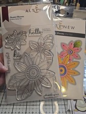 Altenew Quaint Blooms Flower Outline Clear Stamps And Dies Set