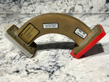 ANDREW 90° Swept Bend Rectangular Waveguide Dent Tuned w/ Caps Made in USA